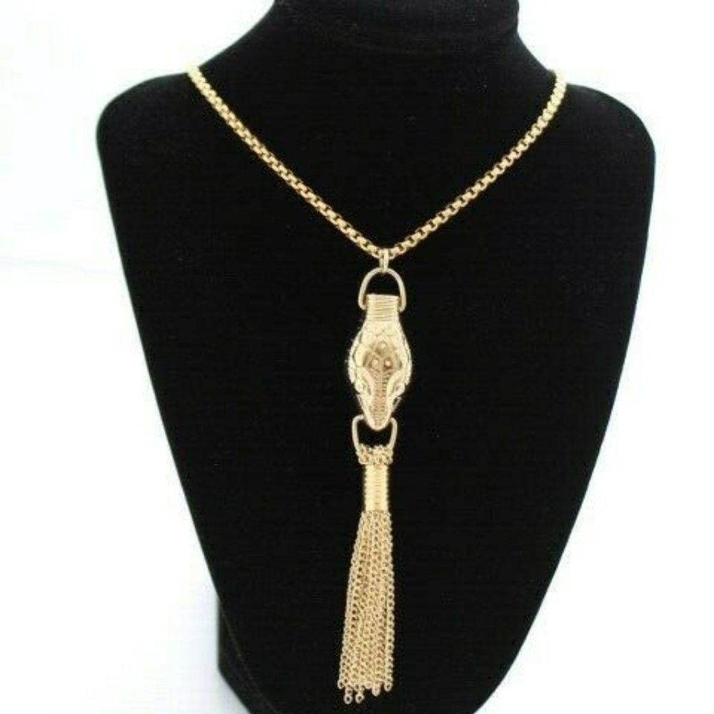 Whiting & Davis Gold Necklace & Key Ring